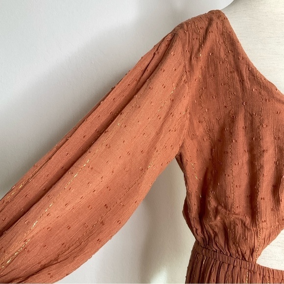 L*Space Stay Golden Mini Dress  in Brown XSmall - Picture 7 of 13